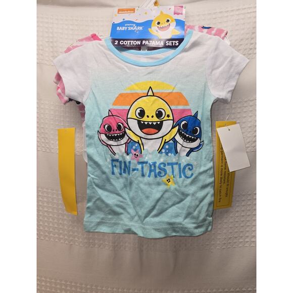 Nickelodeon Other - Pinkfong Pajama Top Baby Shark Size 3t Short Sleeve Girls Only The Tops